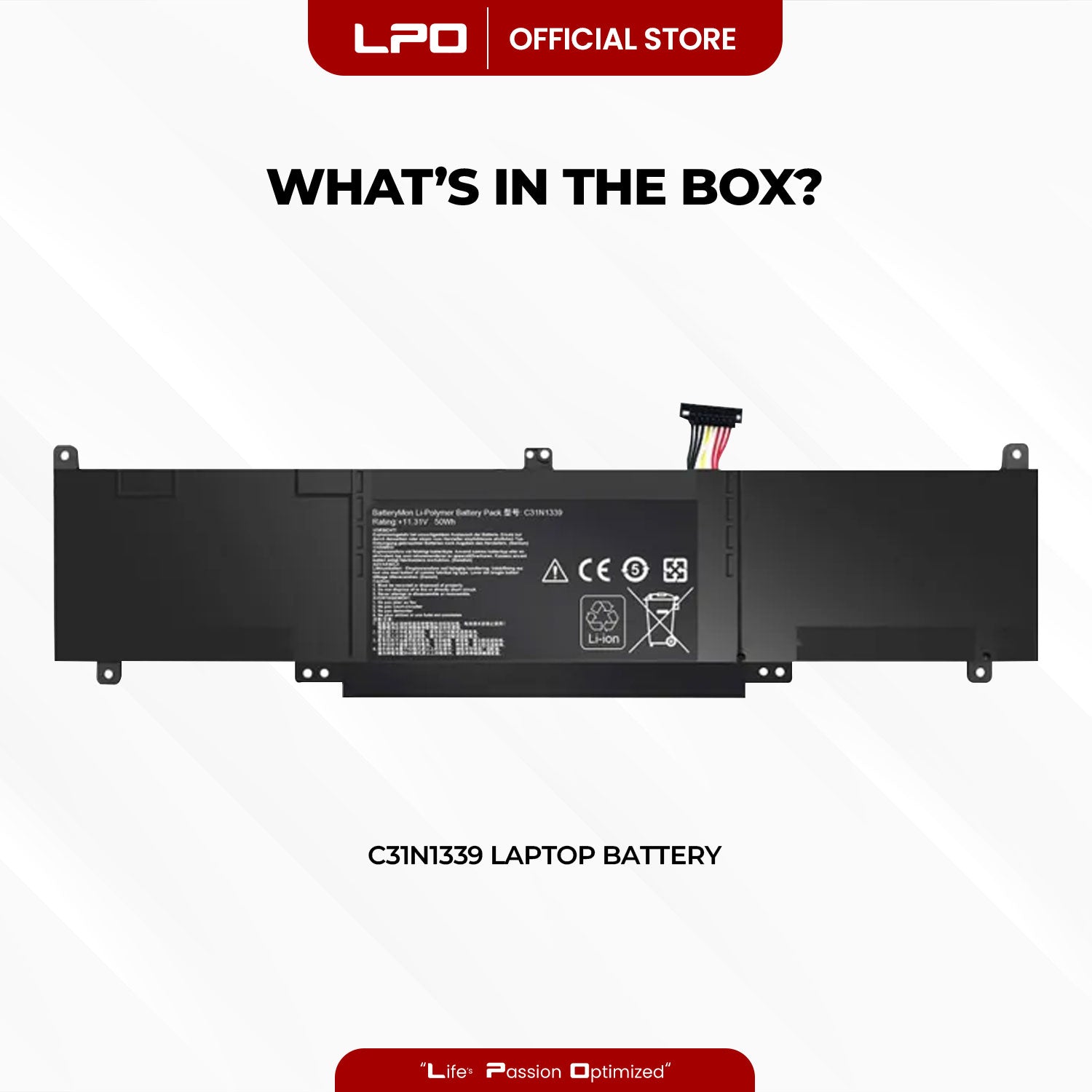 Laptop Battery C31N1339 Compatible with Asus ZenBook UX303 TP300L Q302L UX303L UX303LA
