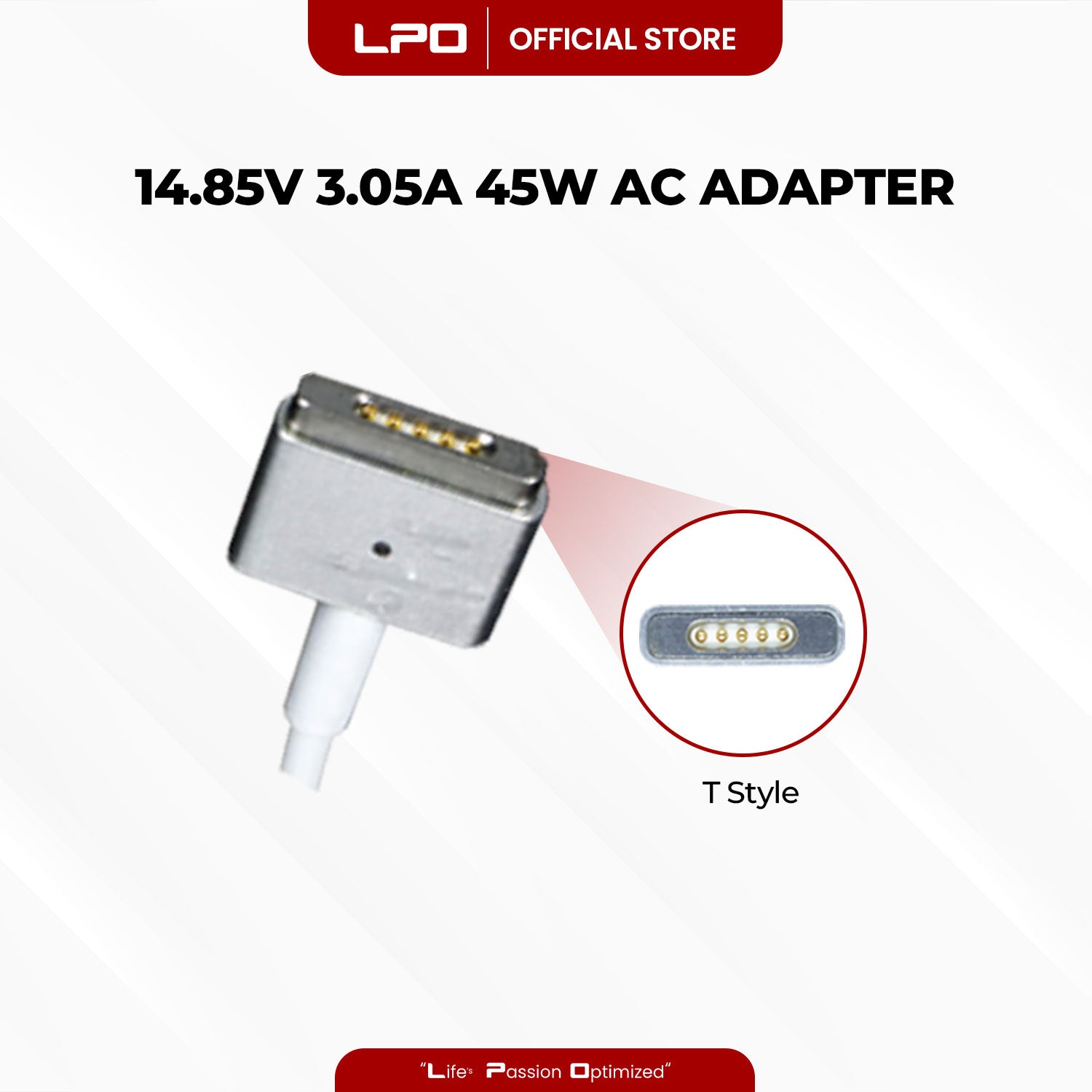 Laptop Charger	MacBook 14.5V 3.1A  / 14.85V 3.05A 45W T Style Compatible with MacBook Air (13-inch, Early 2015 - 2017) McBook Air (11-inch, Early 2015)