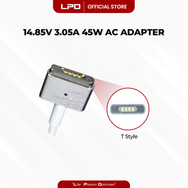 Laptop Charger	MacBook 14.5V 3.1A  / 14.85V 3.05A 45W T Style Compatible with MacBook Air (13-inch, Early 2015 - 2017) McBook Air (11-inch, Early 2015)