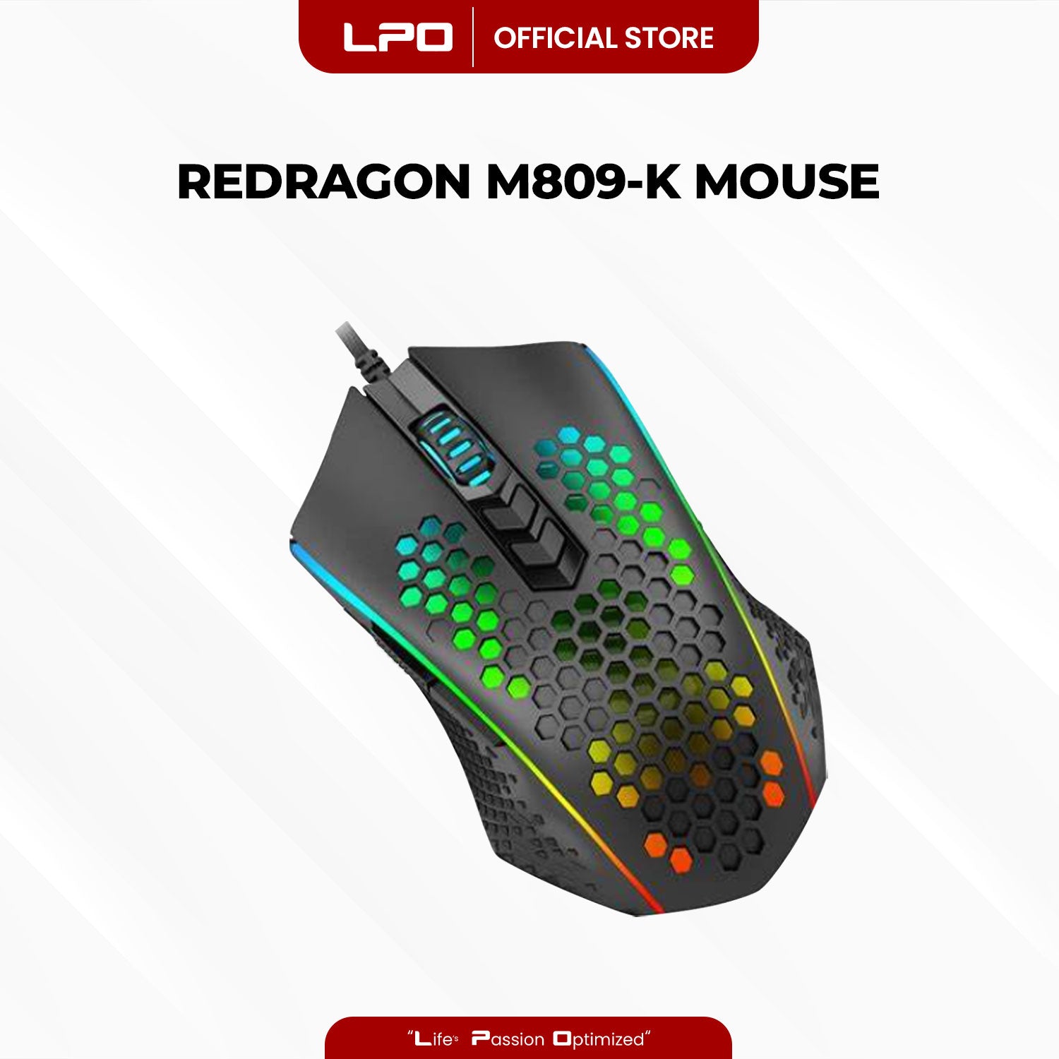 Redragon Memeanlion M809-K Honeycomb Gaming Mouse Black