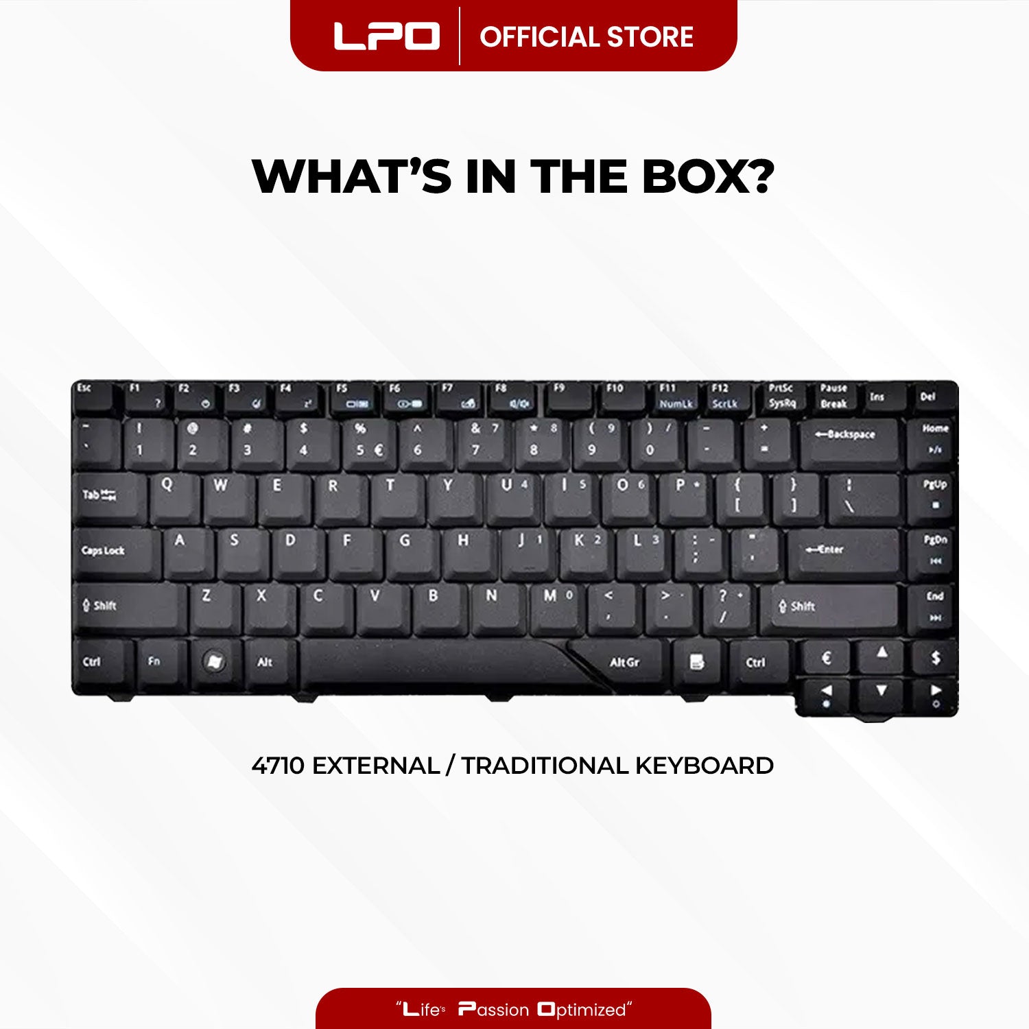 Laptop Keyboard ACER  4710 External Type / Traditional Black US Compatible with Acer Aspire 4520