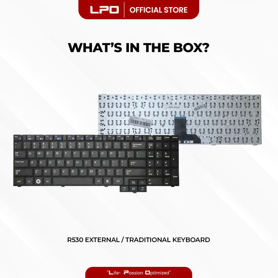 Laptop Keyboard SAMSUNG R530 External / Traditional Black US Compatible with Samsung RV510 R540 R517 RV508