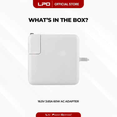 Laptop Charger MacBook 16.5V 3.65A 60W T Style Compatible with MacBook Pro (Retina, 13-inch, Late 2012 - 2015) A1435