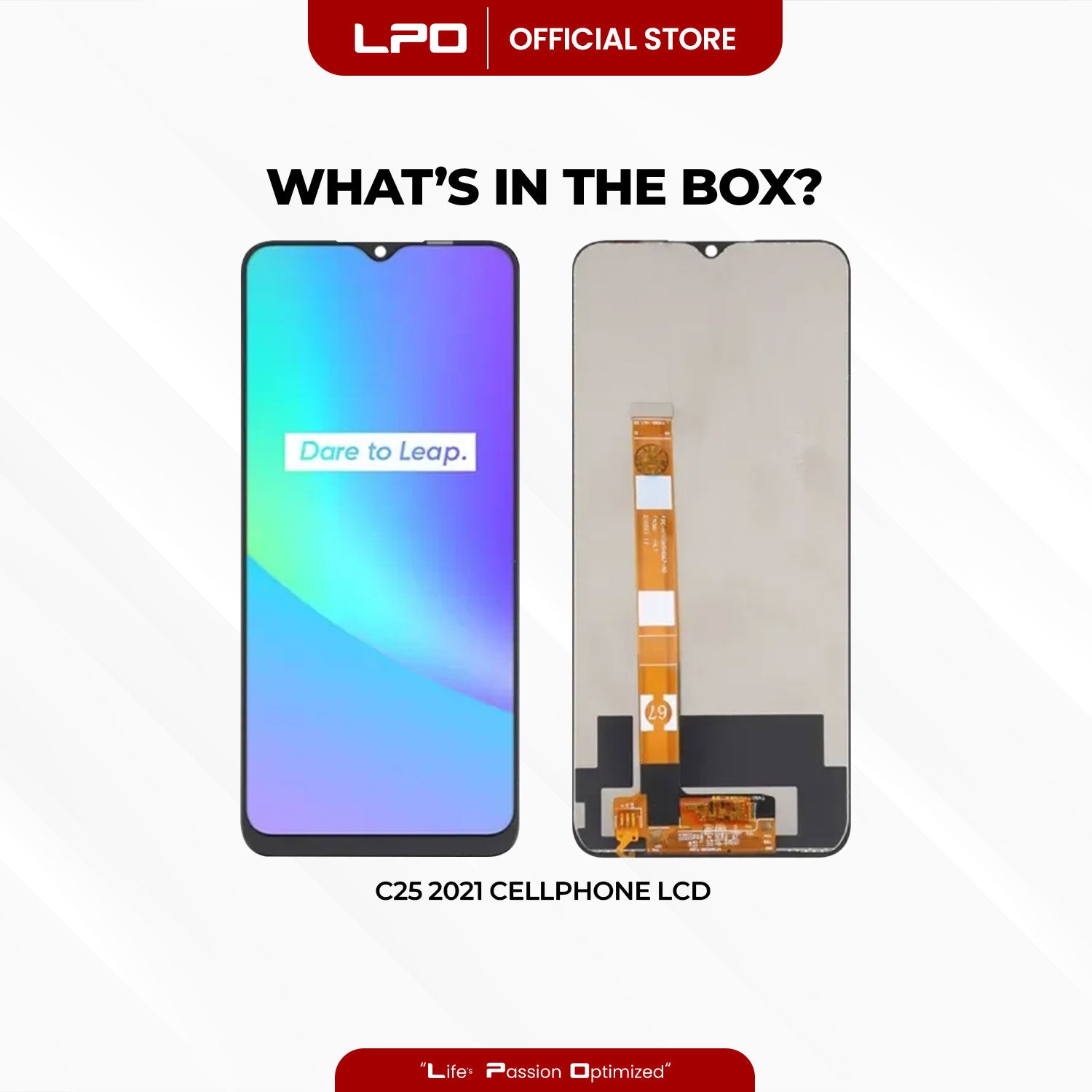 Cellphone LCD Screen	6.5 Realme C25 2021 Compatible with RMX3193, RMX3191