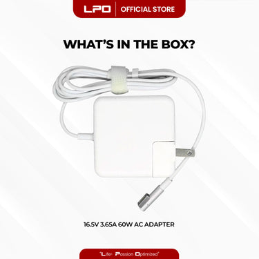 Laptop Charger MacBook 16.5V 3.65A 60W L Style Compatible with 13-inch MacBook Pro A1184 A1330 A1344 A1435