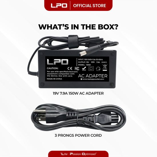 Laptop Charger HP 19V 7.9A 150W Circle Pin 7.4mm x 5.0mm Compatible with HP Compaq NX9110 6000 Pro E8400 All-in-one business PC