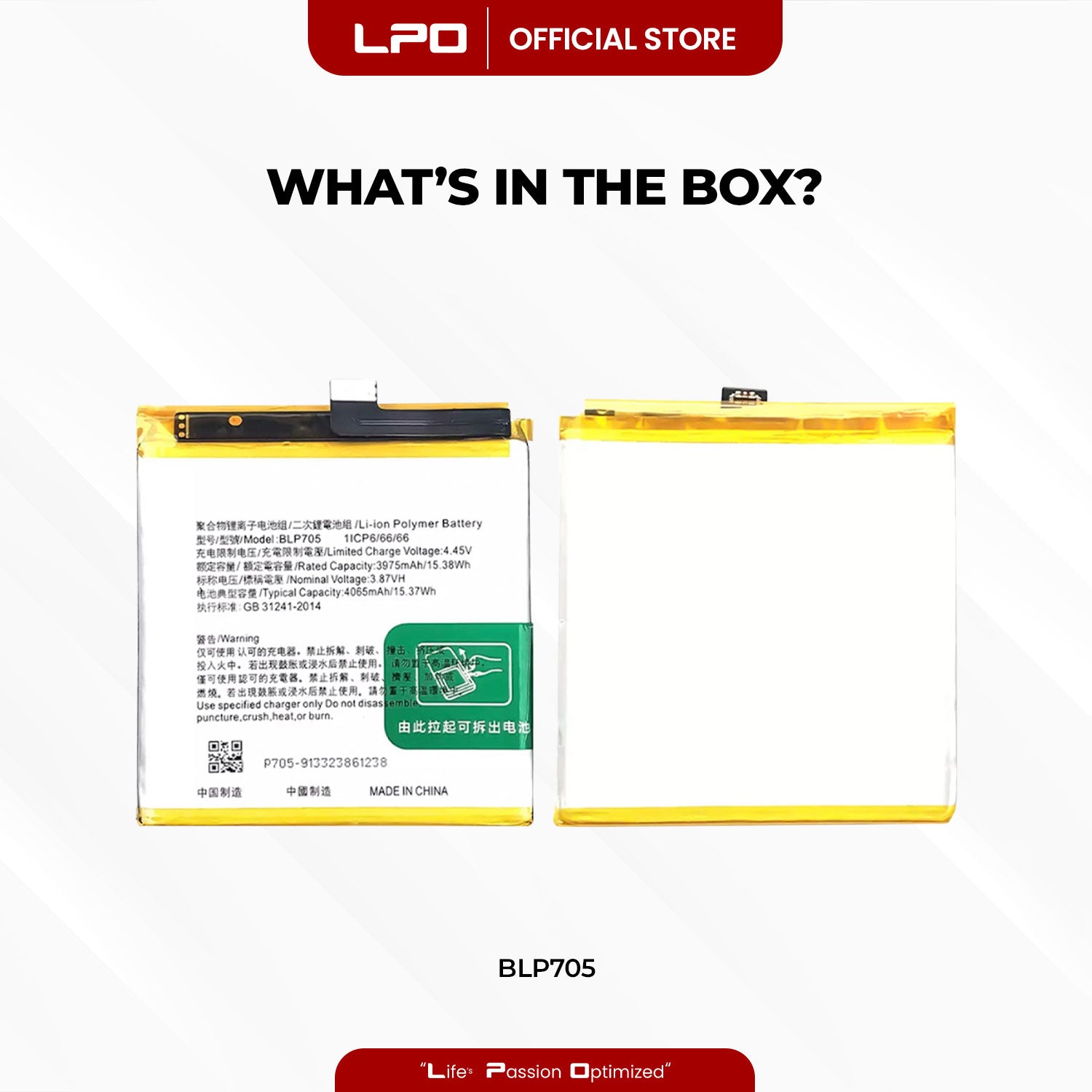 Cellphone Battery Oppo Reno 5G 2019 BLP705 Compatible with CPH1921