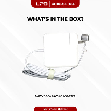 Laptop Charger	MacBook 14.5V 3.1A  / 14.85V 3.05A 45W T Style Compatible with MacBook Air (13-inch, Early 2015 - 2017) McBook Air (11-inch, Early 2015)