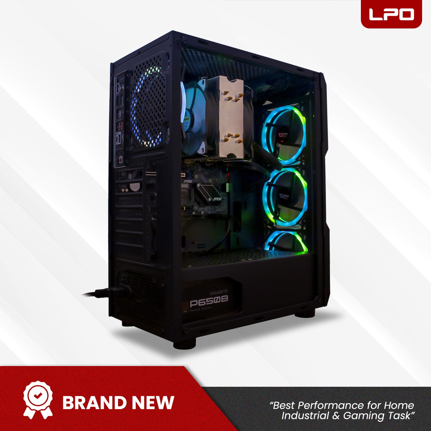 Gaming Desktop Computer AMD Ryzen 5 5600G 3.9Ghz B450M Mortar Max AM4 Socket Motherboard AMD Radeon Vega 7 16GB DDR4 128GB SSD + 300GB HDD 28