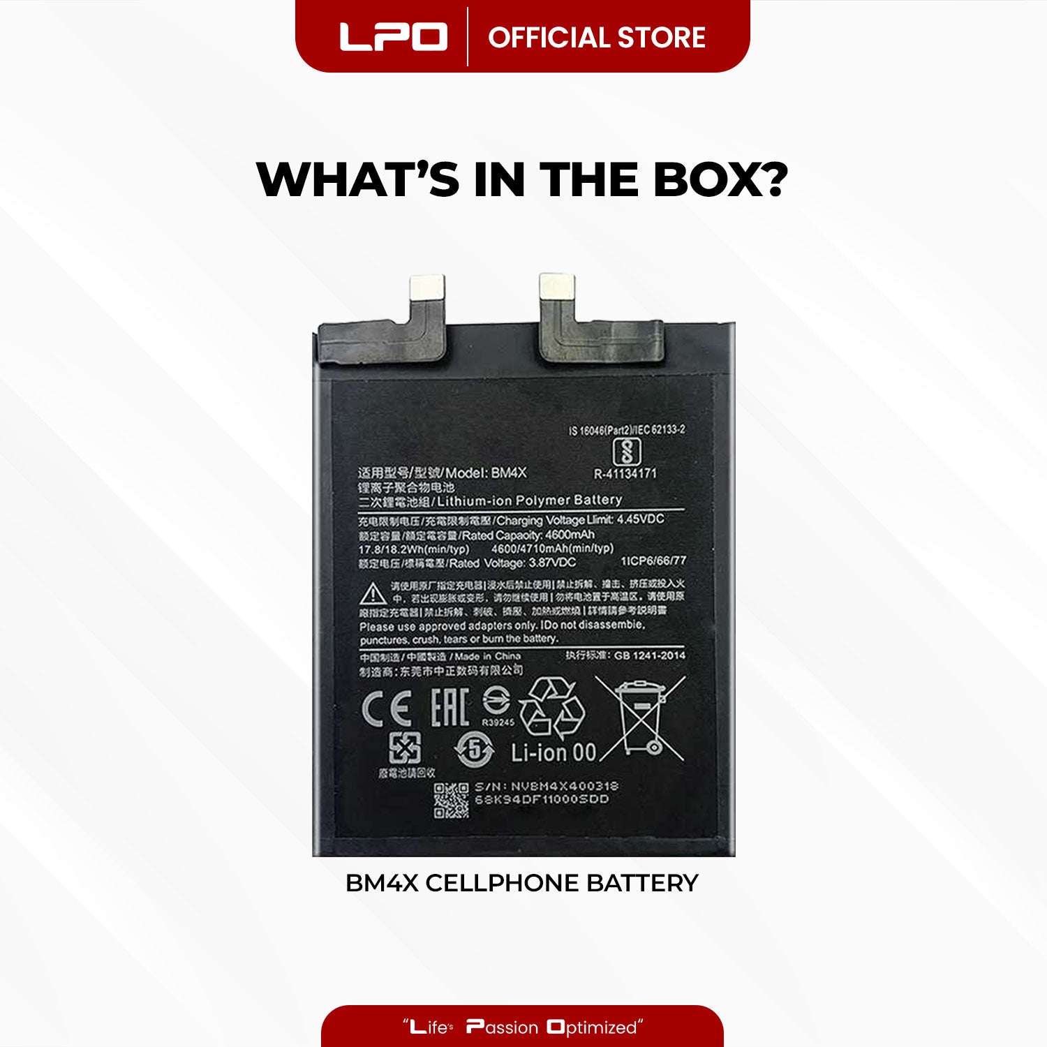 Cellphone Battery Xiaomi Mi 11 2021 BM4X Compatible with M2011K2C, M2011K2G - LPO Laptop PC-Outlet