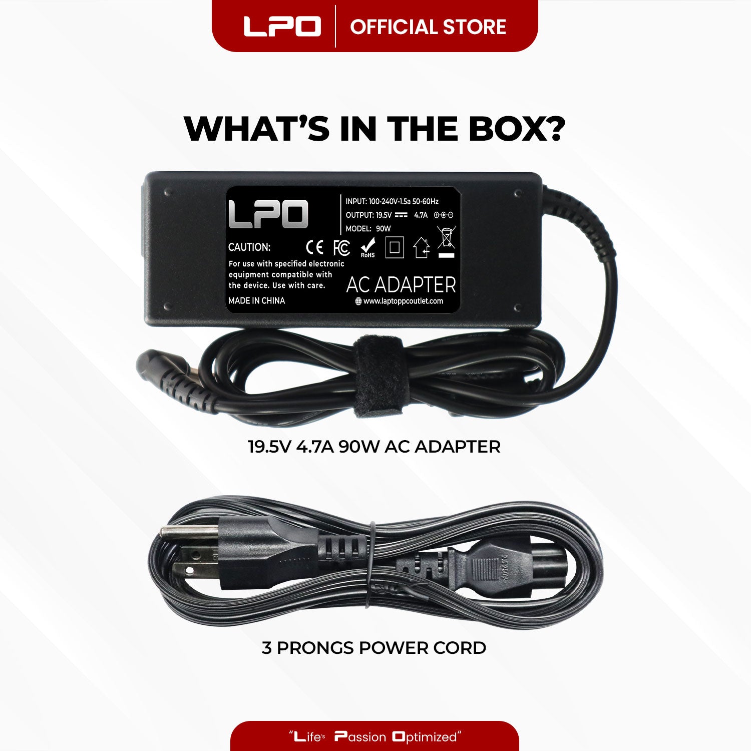 Laptop Charger Sony 19.5V 4.7A 90W Circle Pin 6.5mm x 4.4mm Compatible with Sony ADP-90TH
