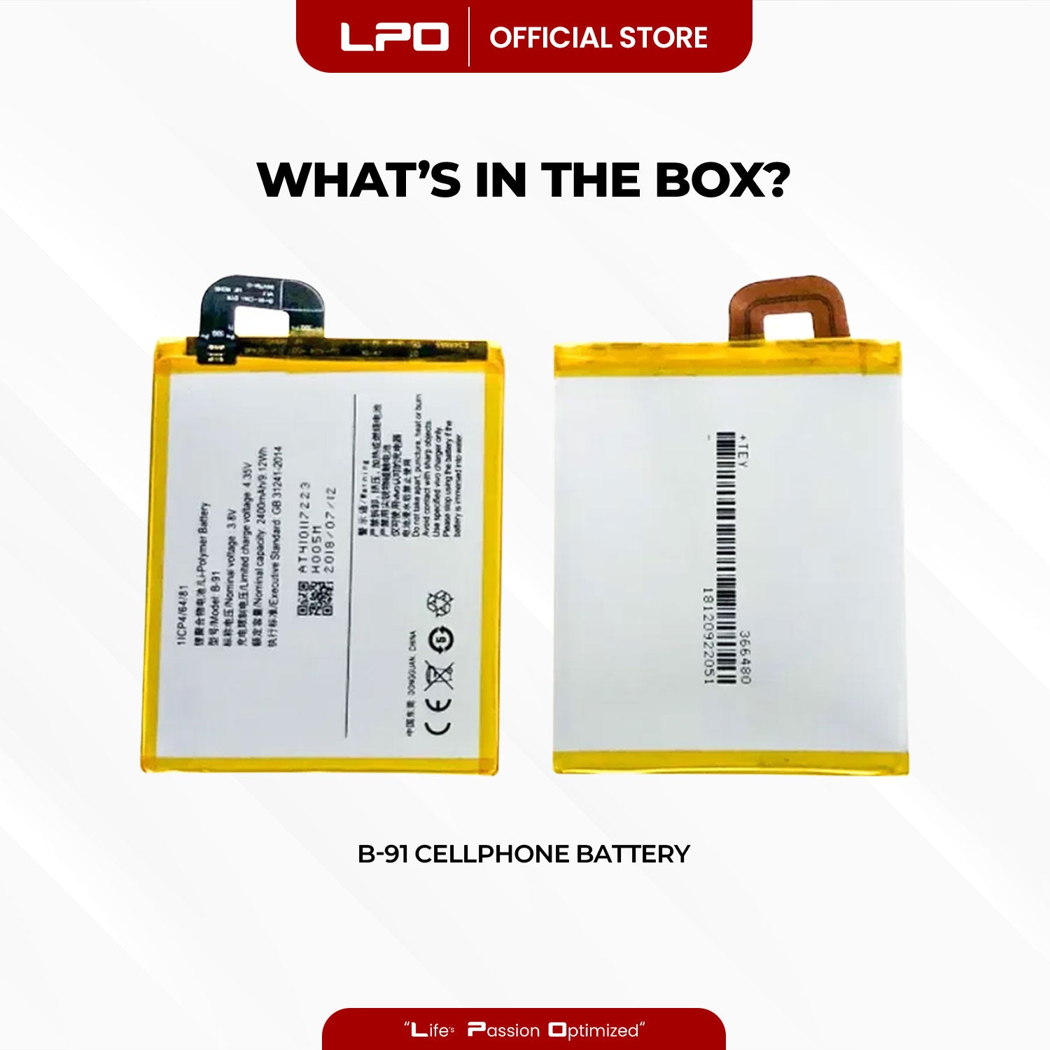 Cellphone Battery Vivo X6 2015 B-91 Compatible with X6A - LPO Laptop PC-Outlet
