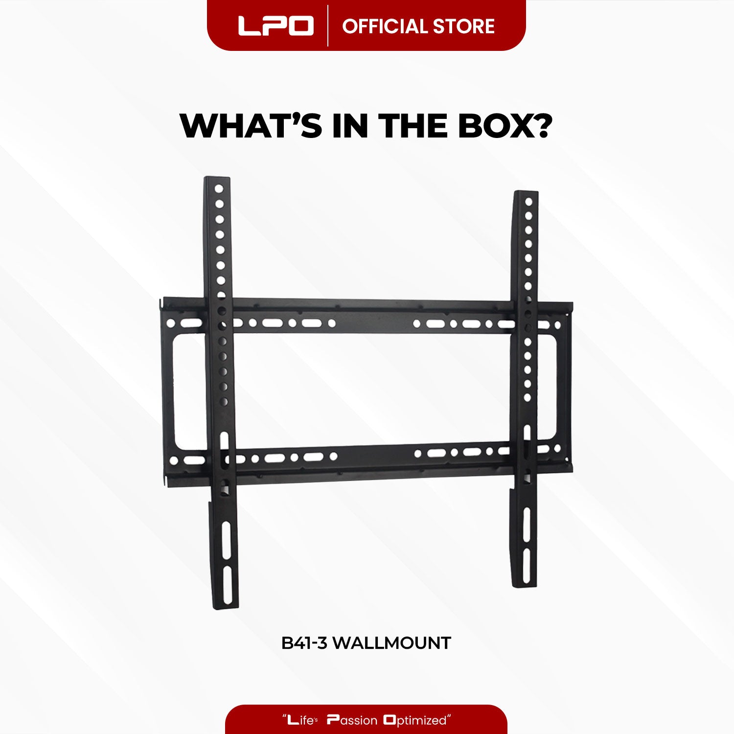 TV Wall Mount Bracket B41-3	 26 - 63 inch Load Capacity up to 50kg