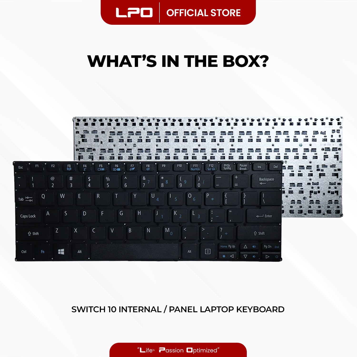 Laptop Keyboard ACER Switch 10 Internal / Panel Black US Compatible with Acer Switch 10 SW5-011