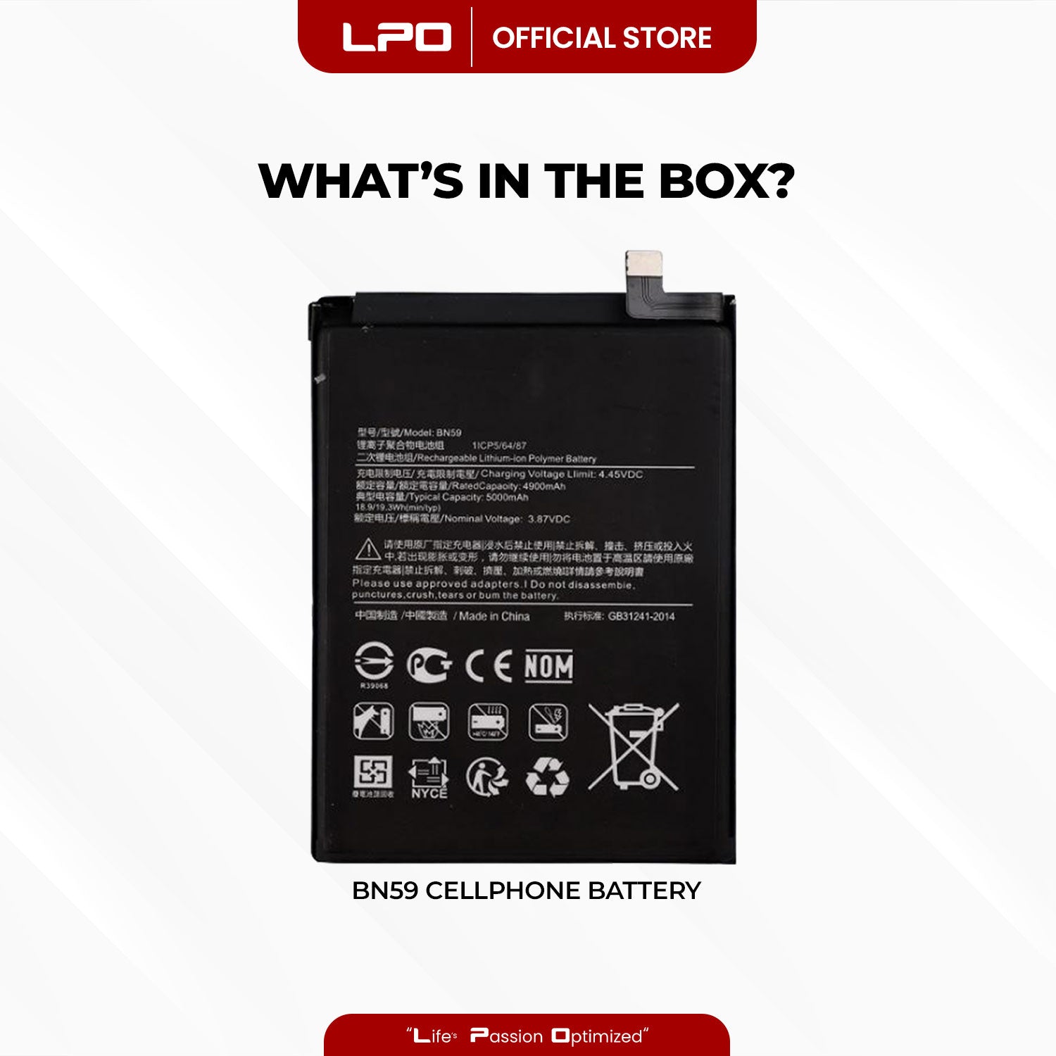 Cellphone Battery Xiaomi Redmi Note 10 2021 BN59 Compatible with Xiaomi Redmi Note 10S 2021 - LPO Laptop PC-Outlet