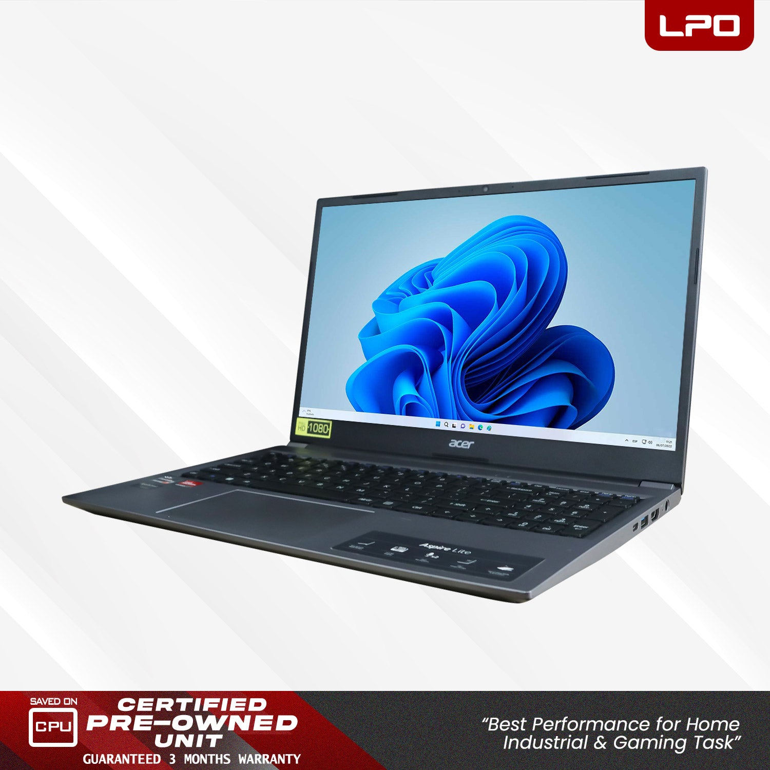 LPO Laptop Acer Aspire Lite AL15-41 AMD Ryzen 7 5700G @ 3.8GHz 16GB DDR4 512GB SSD 15.6