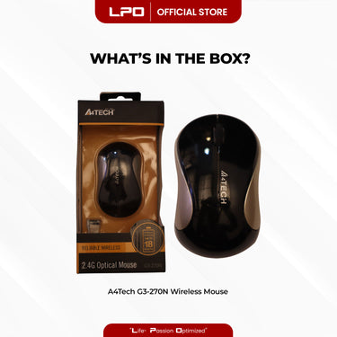 A4Tech G3-270N Wireless Mouse with USB Receiver For PC and Laptop