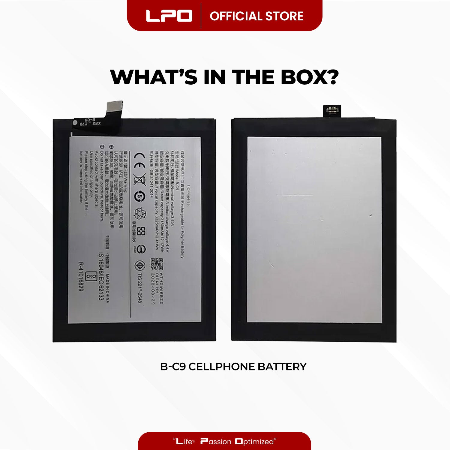 Cellphone Battery Vivo Y79 2017 V7+ 2017 B-C9 Compatible with 1716, 1850, Y79A - LPO Laptop PC-Outlet
