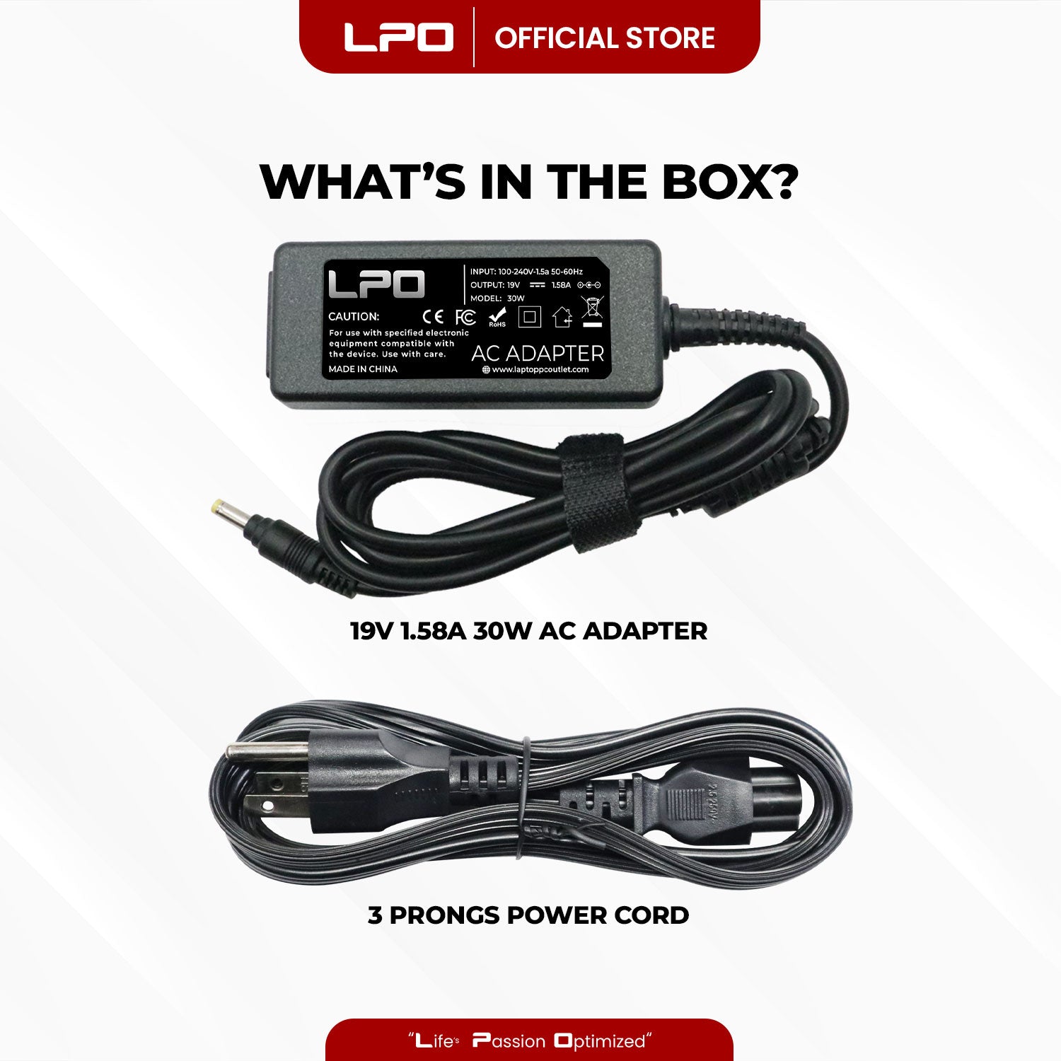 Laptop Charger HP 19V 1.58A 30W Small Long Tip 4.0mm x 1.7mm Compatible with HP Mini 110 110XP 210