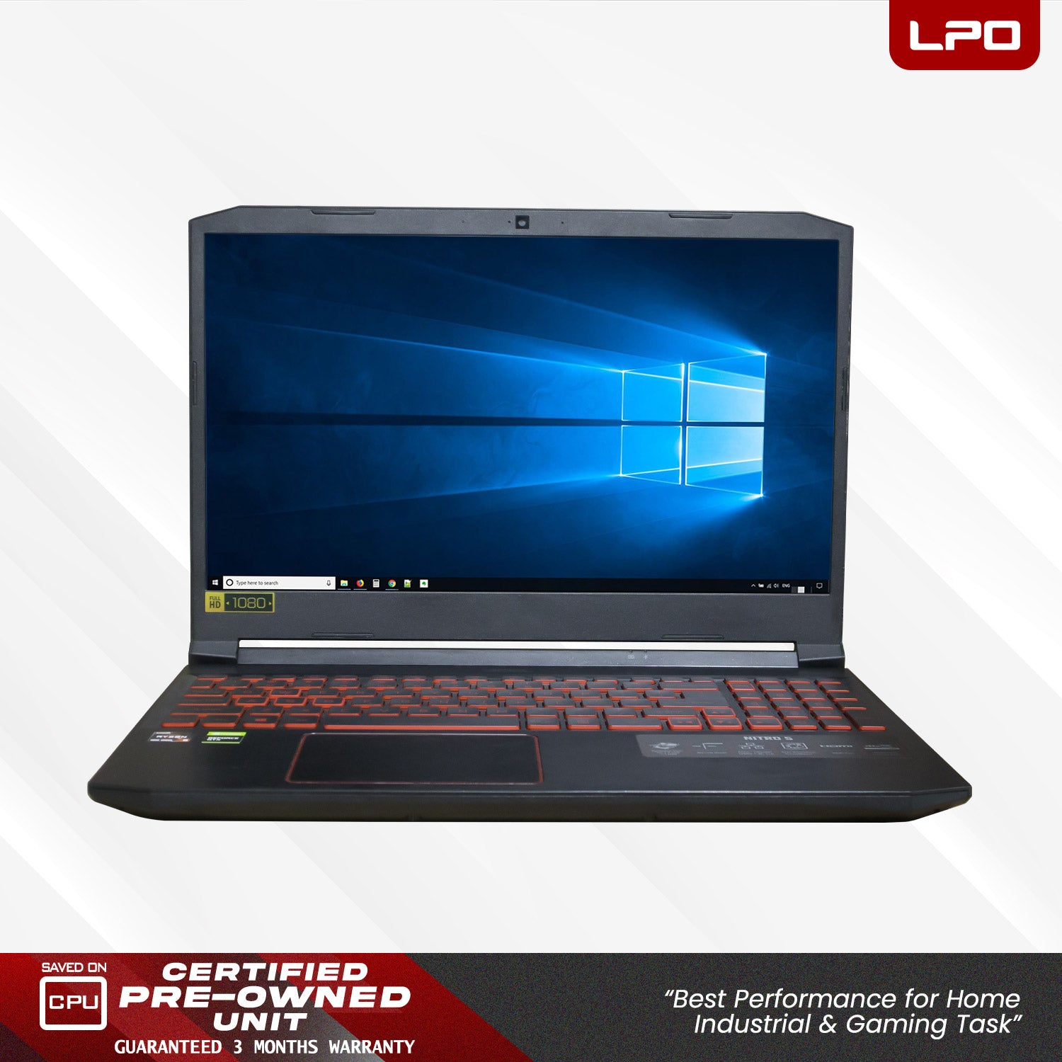 Laptop Acer Nitro 5 AN515-44 AMD Ryzen 5 4600H 3.00Ghz 16GB DDR4 256GB NVMe SSD AMD Radeon + NVIDIA GeForce GTX 1650 4GB 15.6