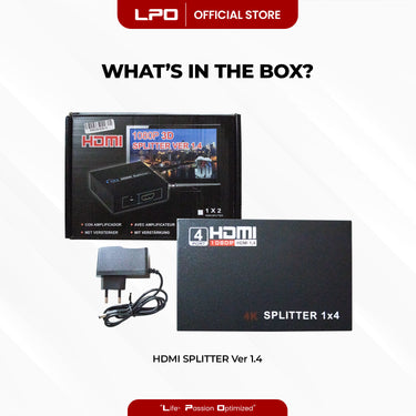 1 In 4 Out HDMI Splitter Box Hub Full 1080p HD 1X4 Port HDMI Splitter Amplifier Hdmi Splitter Hdmi Video Splitter for HDTV DVD PS3 Xbox