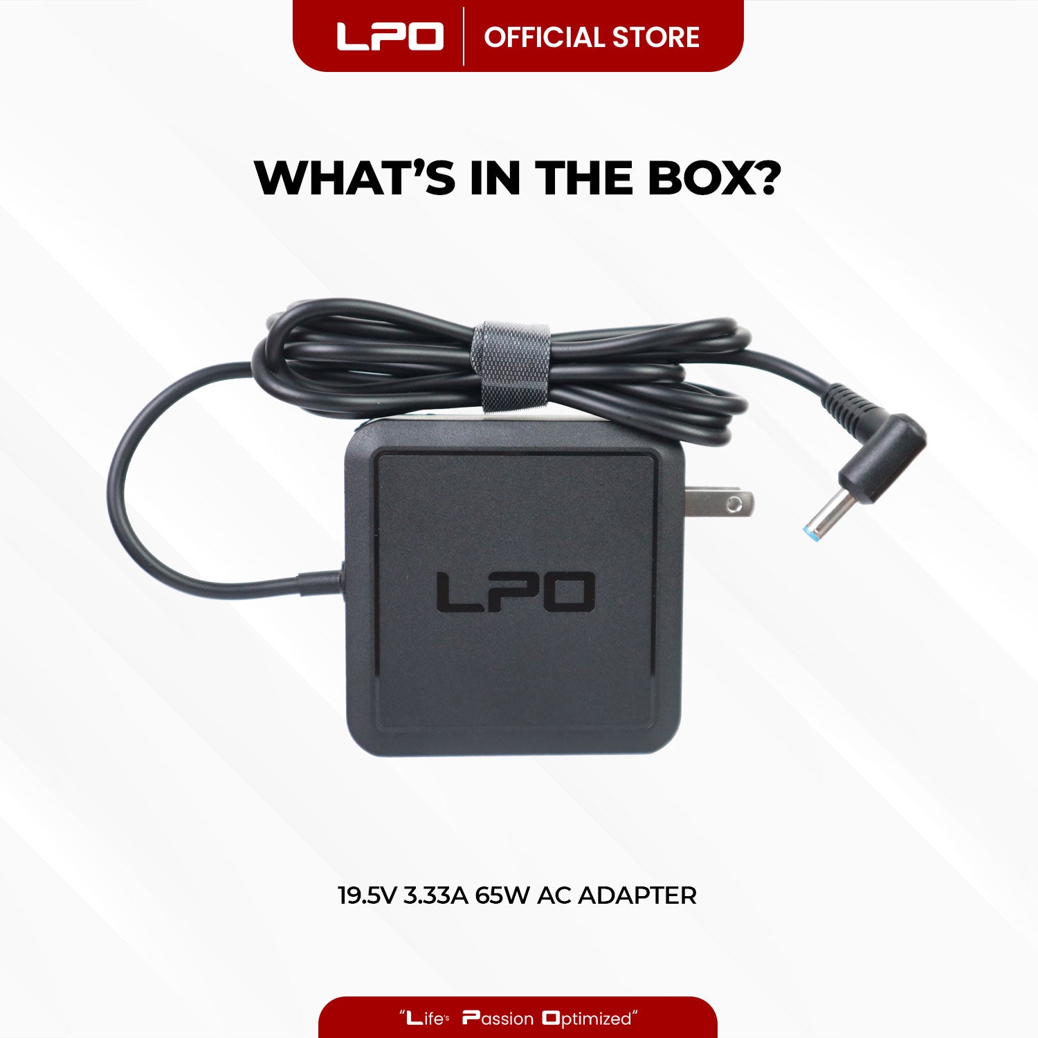 Laptop Charger HP 19.5V 3.33A 65W Blue Pin 4.5mm x 3.0mm Compatible with 15-BS000
