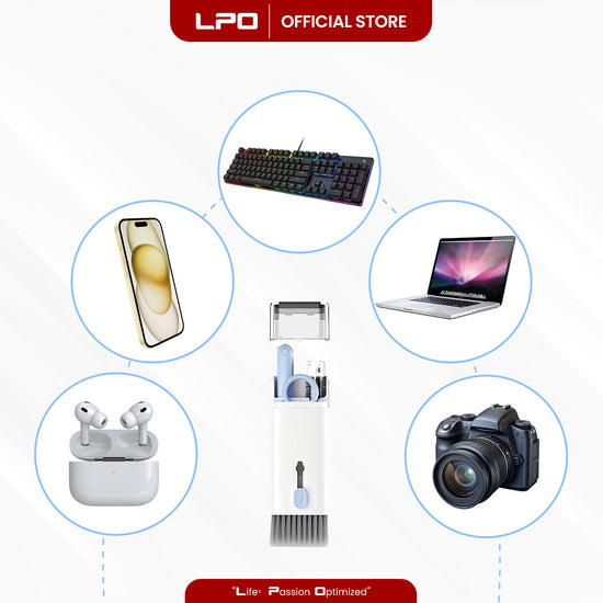 LPO 7 in 1 Electronics Cleaner Kit Computer Keyboard Clean Kit For Headset Screen Cleaning Equipment
