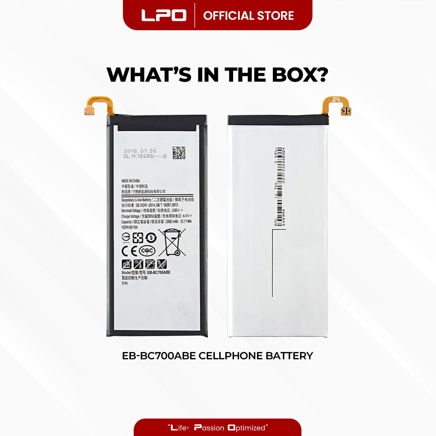 Cellphone Battery Samsung Galaxy C7 2016 EB-BC700ABE Compatible with SM-C7000