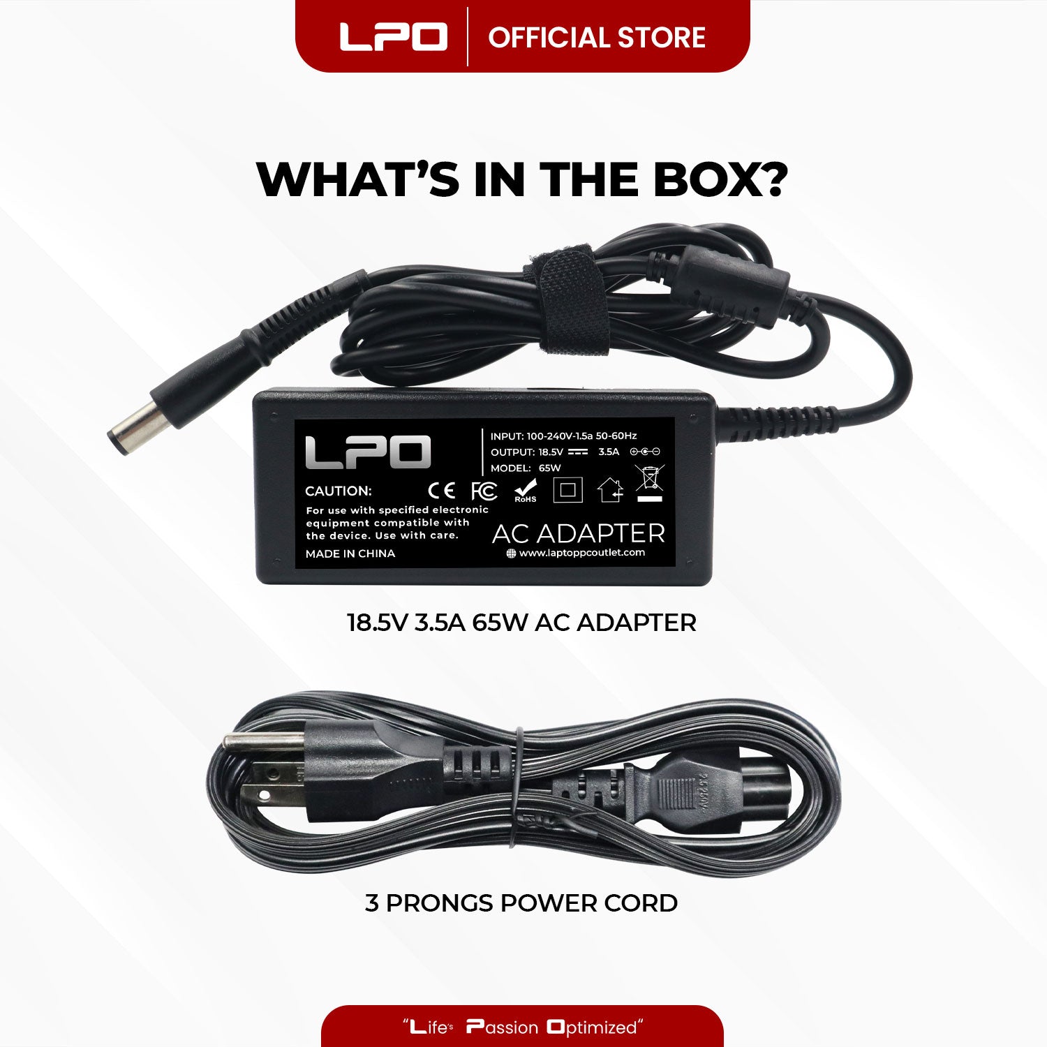 Laptop Charger HP 18.5V 3.5A 65W	Circle Pin 7.4mm x 5.0mm Compatible with HP Compaq Presario CQ60