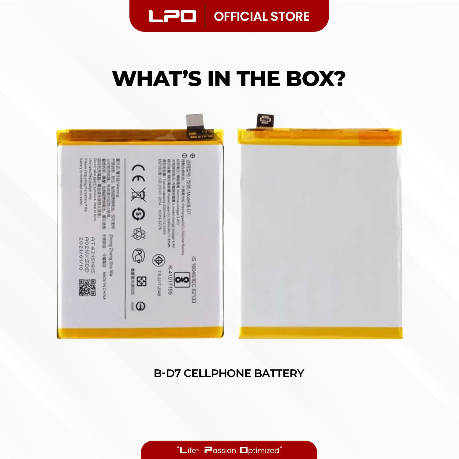 Cellphone Battery Vivo X21 2018 B-D7 Compatible with 1725, X21A - LPO Laptop PC-Outlet