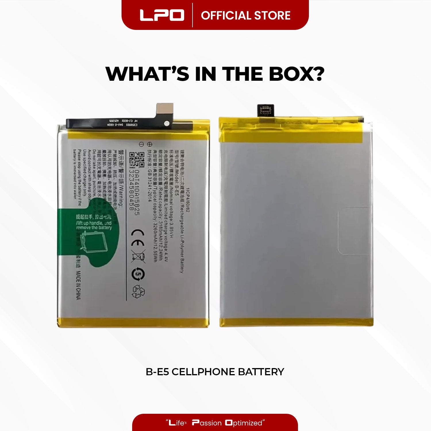 Cellphone Battery Vivo Y81 2018 B-E5 Compatible with 1808, 1803, V1732A, 1808i - LPO Laptop PC-Outlet