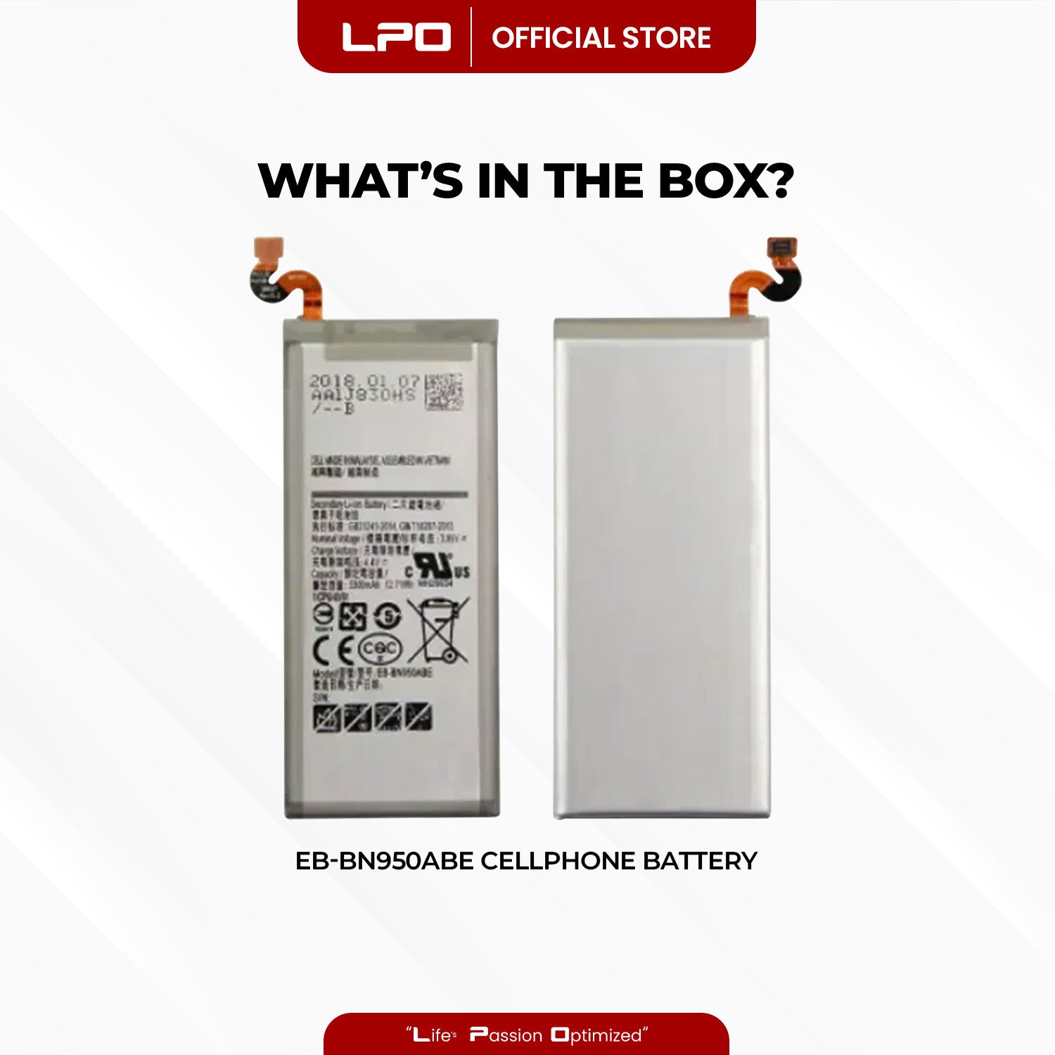 Cellphone Battery Samsung Galaxy Note8 2017 EB-BN950ABE Compatible with SM-N950F