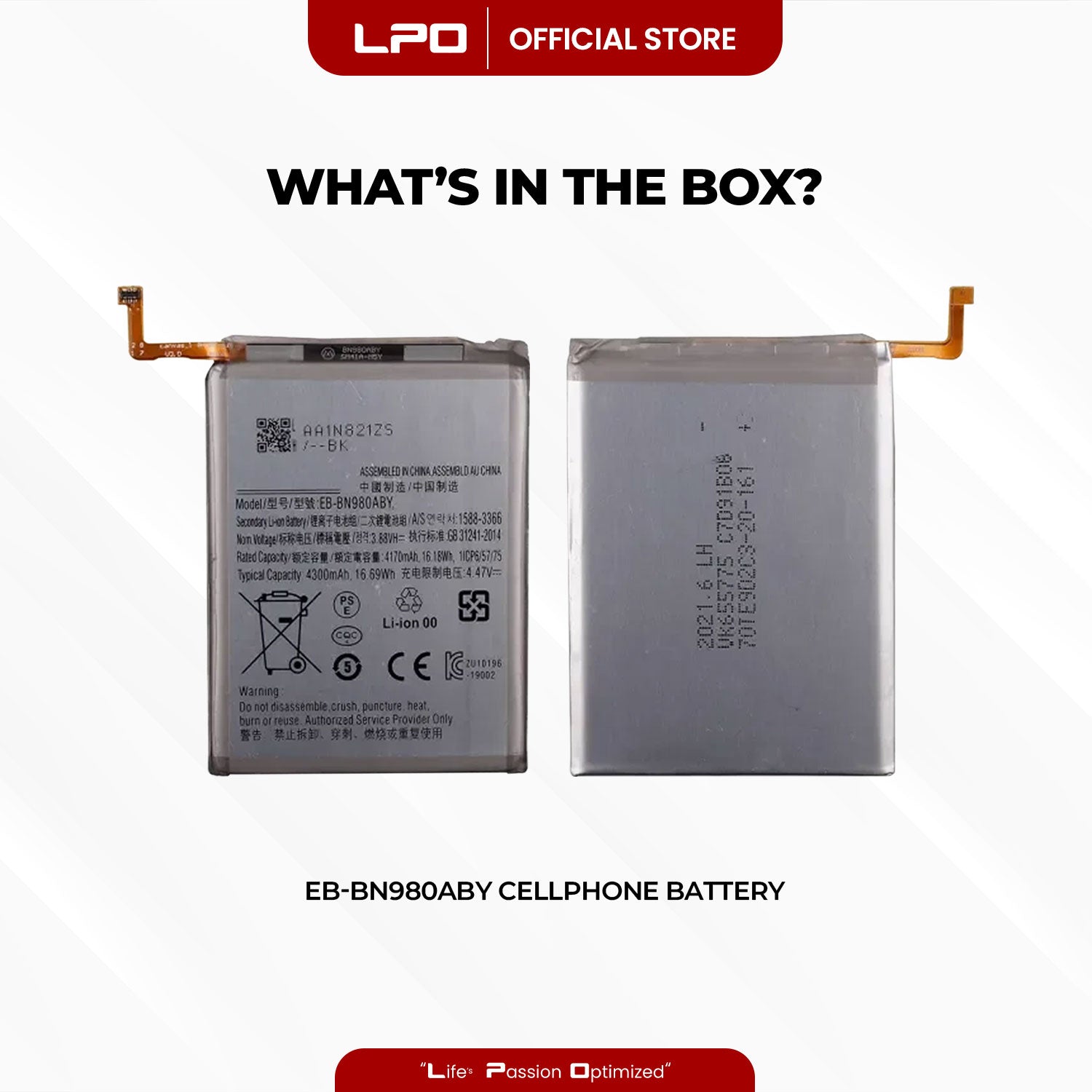 Cellphone Battery Samsung Galaxy Note 20 2020 EB-BN980ABY Compatible with SM-N980F, SM-N980F/DS