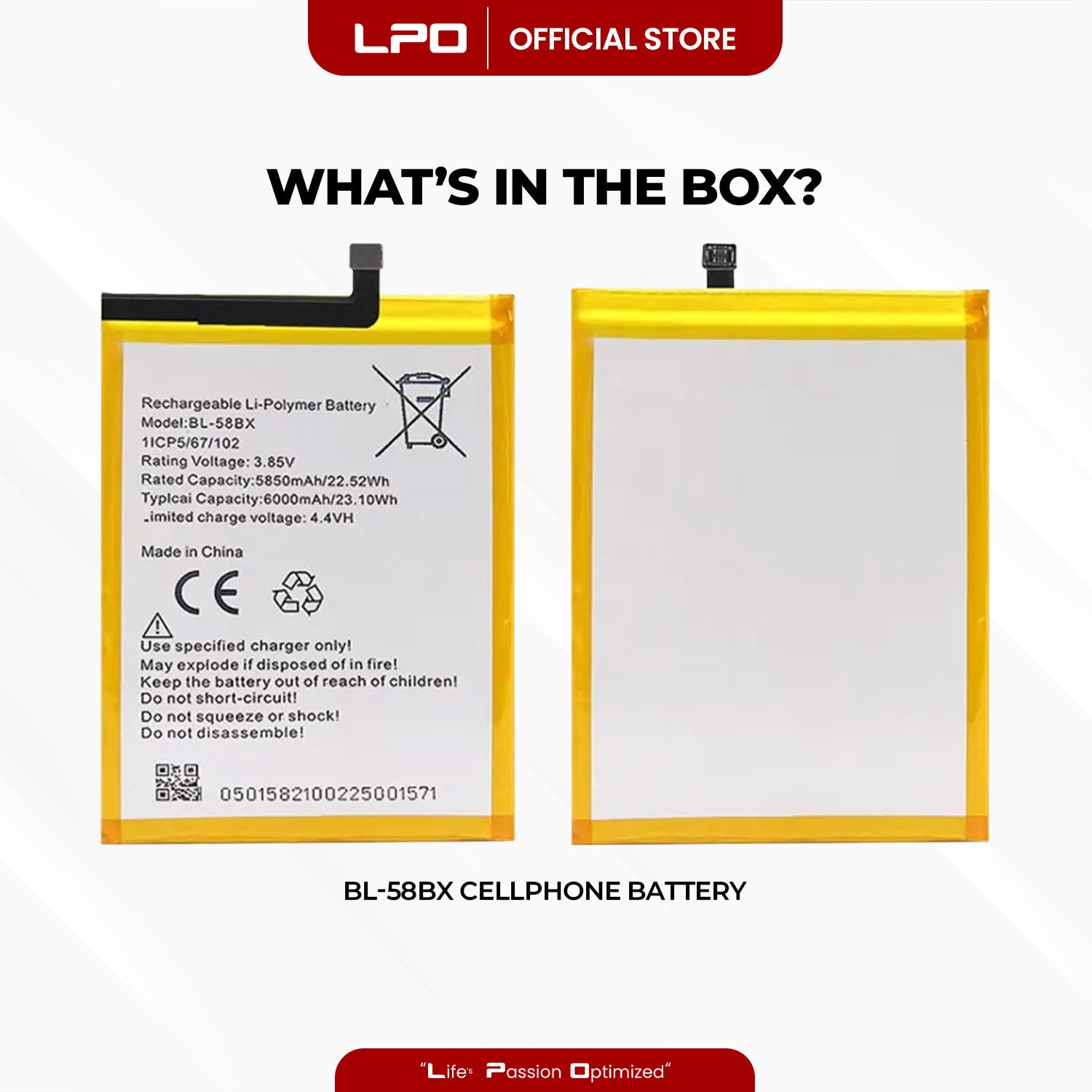 Cellphone Battery	Infinix Hot 9 Play 2020	BL-58BX Compatible with X680, X680B, X680C - LPO Laptop PC-Outlet