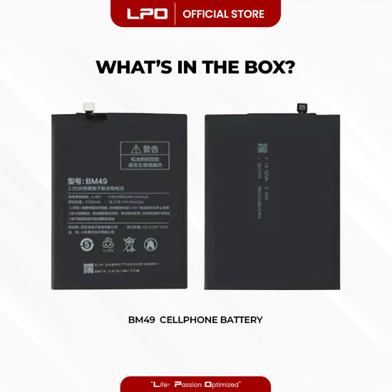 Cellphone Battery Xiaomi Mi Max 2016 BM49 Compatible with 2016001, 2016002, 2016007 - LPO Laptop PC-Outlet