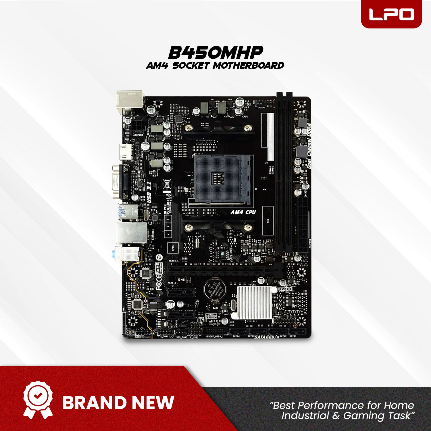 LPO AMD Ryzen 5 5600G @3.9Ghz B450MHP AM4 Socket 8GB DDR4 120GB 2.5