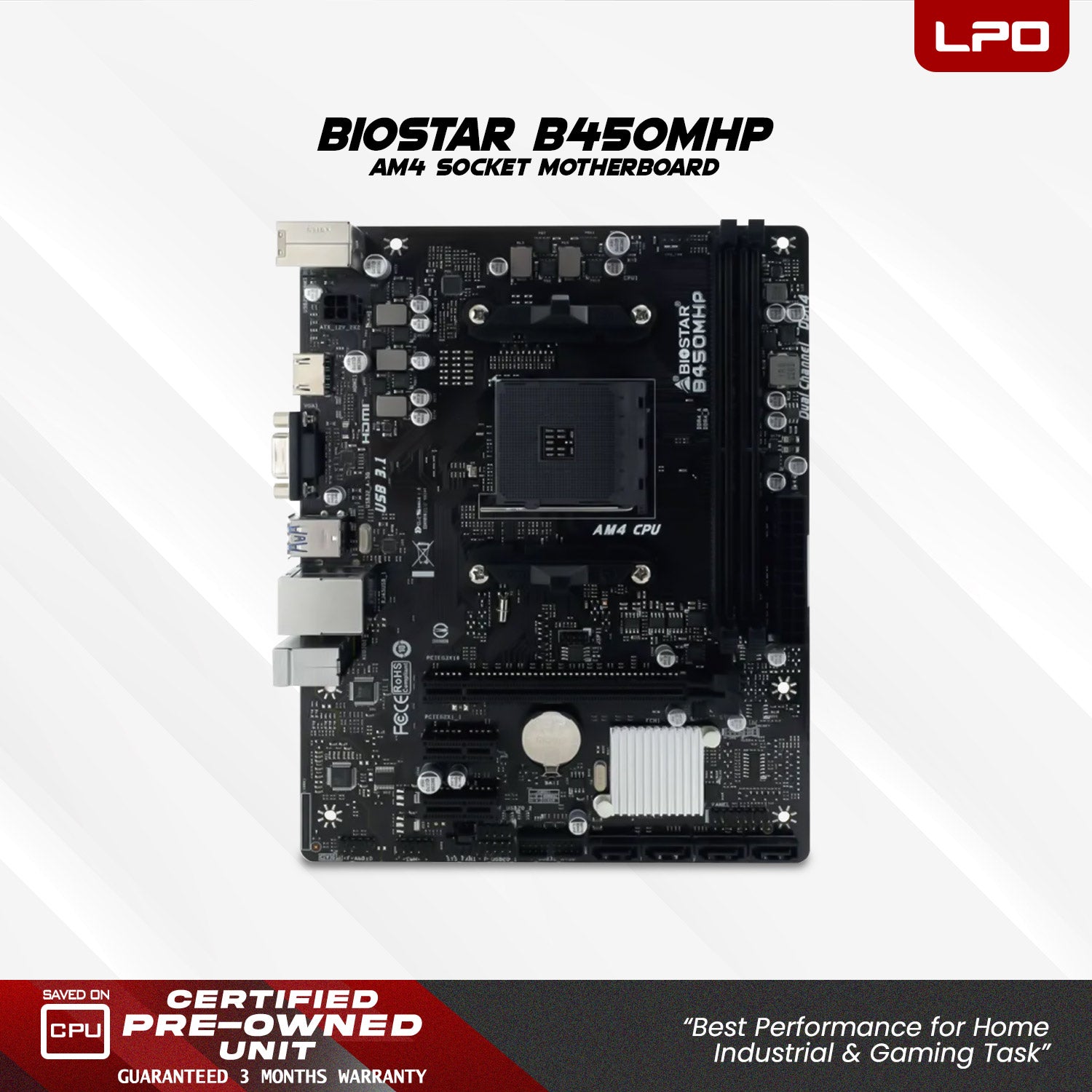 Gaming Unit AMD Ryzen 5 2400G @3.6Ghz Biostar B450MHP AM4 Socket AMD Radeon Vega 7 Adata 8Gb DDR4 128GB 2.5