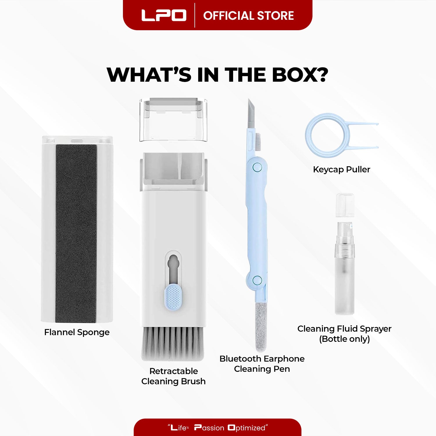 LPO 7 in 1 Electronics Cleaner Kit Computer Keyboard Clean Kit For Headset Screen Cleaning Equipment
