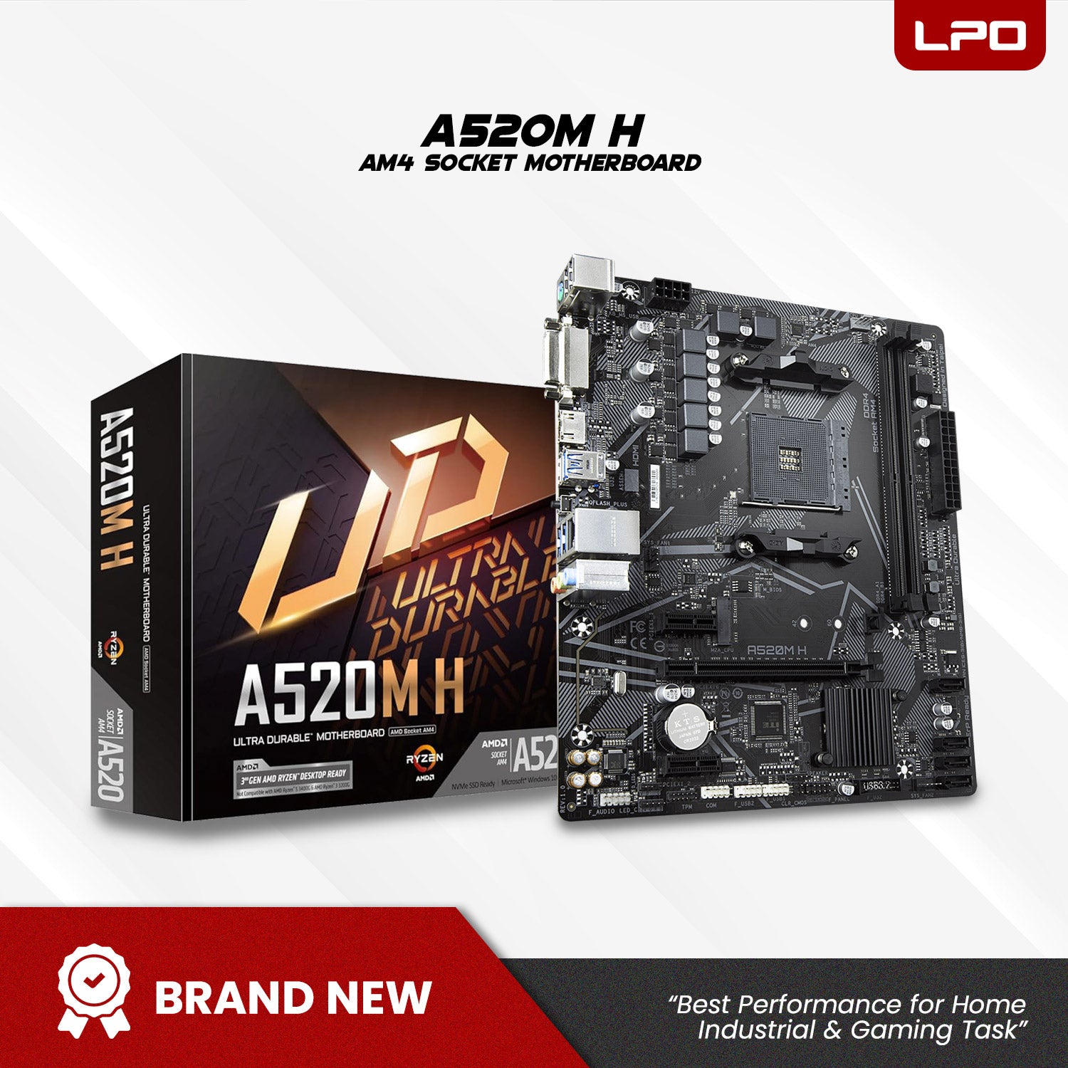 Gaming unit AMD Ryzen 5 Pro 4650G @3.7GHz  Gigabyte A520M H AM4 Socket T-Force 16GB (8x2) DarkZ 3600MHz HKC 512GB SSD 2.5