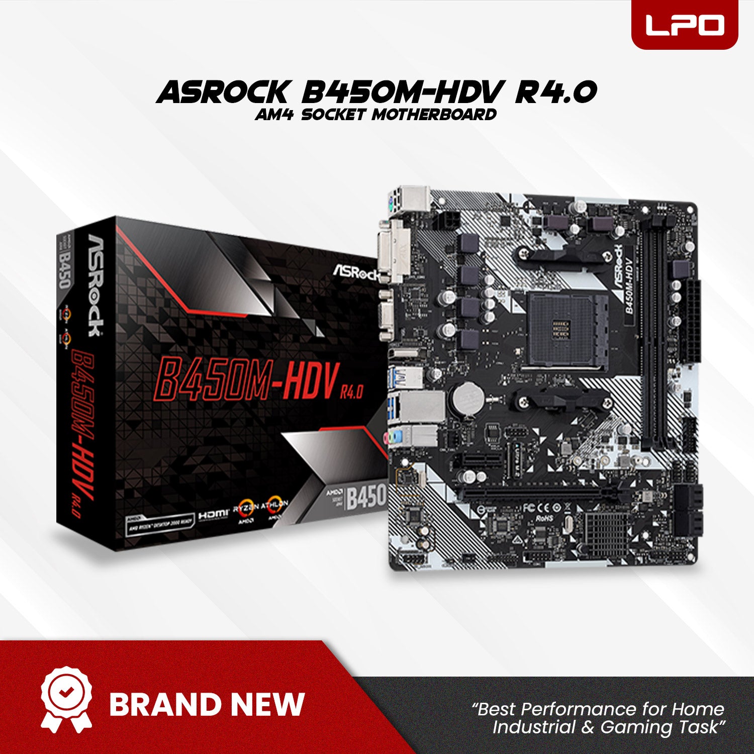 Gaming Desktop Unit AMD Ryzen 7 5700G 3.80Ghz AsRock B450M-HDV R4.0 AM4 Socket Motherboard AMD Radeon Vega 8 16GB DDR4 512GB M.2 SSD Inplay Thunder 01 Cyborg with  AC550+80  Bronze PSU  (Game Ready Unit)