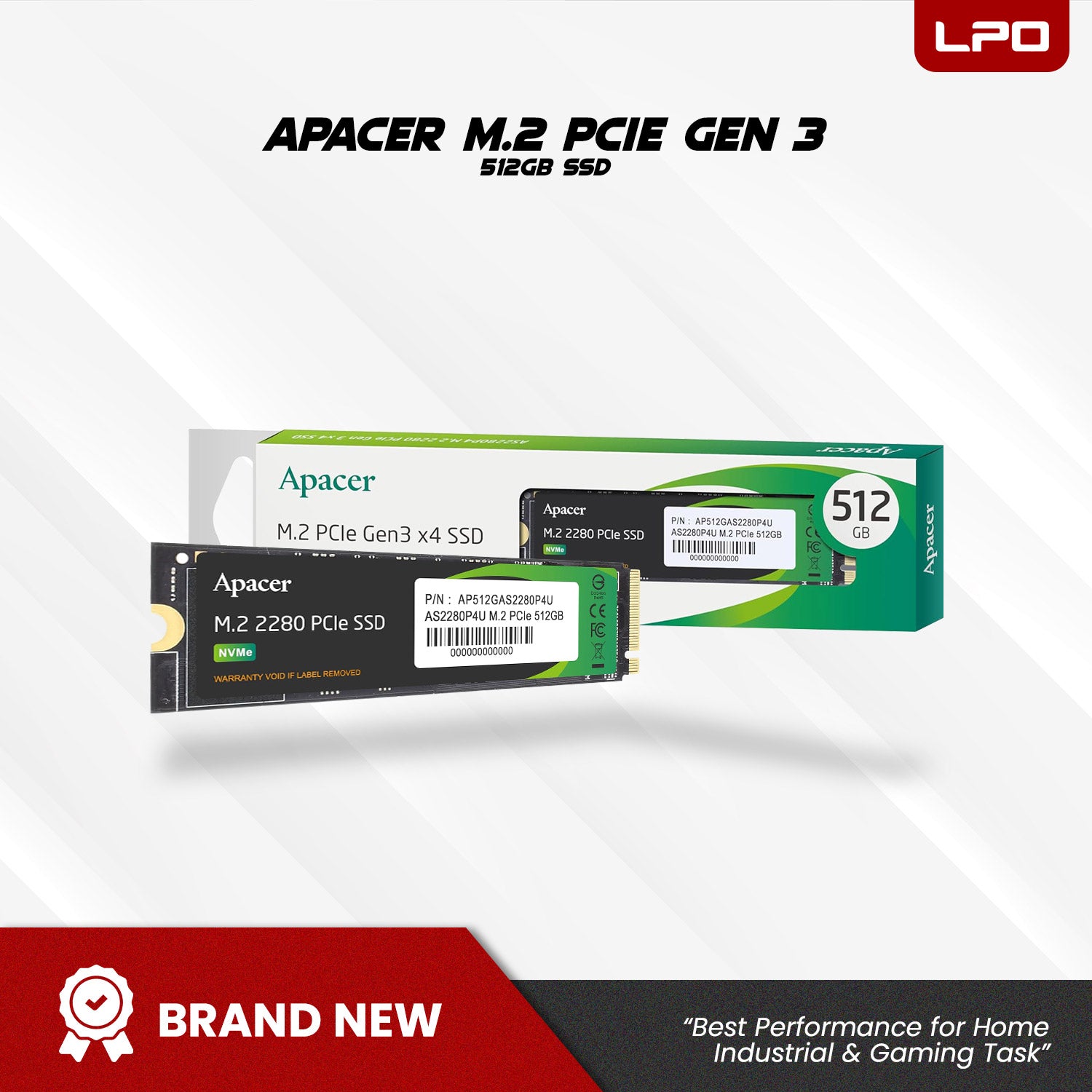 Ready to Build:  Apacer M.2 PCIe Gen 3 512GB SSD