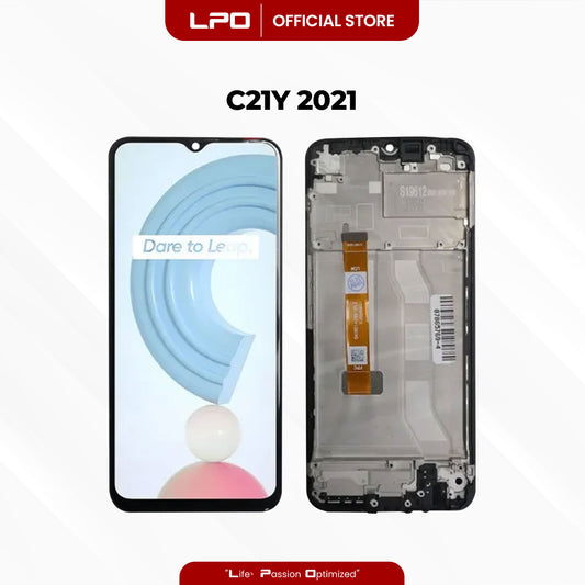 Cellphone LCD Screen	6.5 Realme C21Y 2021 WITH FRAME Compatible with RMX3261, RMX3263
