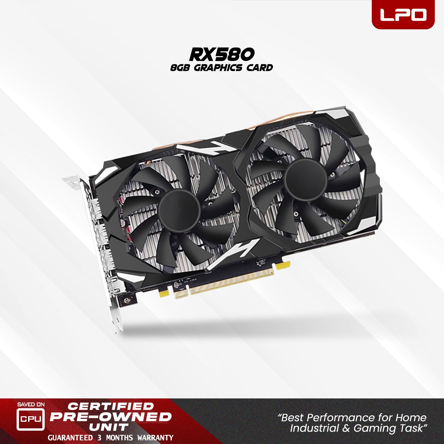 LPO Gaming Unit AMD Ryzen 5 5500 @3.5Ghz B450MHP AM4 Socket RX580 8GB DV360S Wave Series CPU Liquid Cooler Elite 16GB DDR4 256GB 2.5