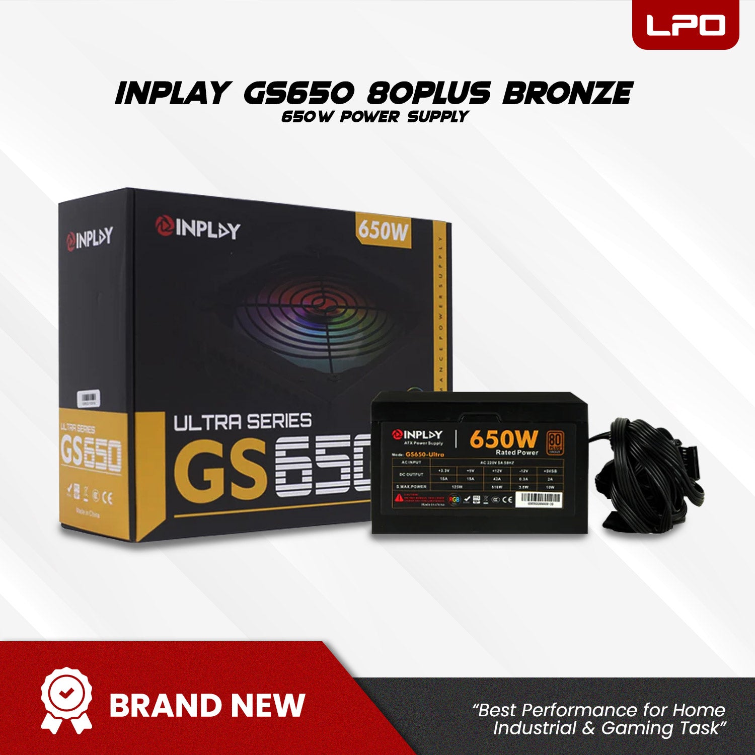 Ready to Build: Inplay GS650 80Plus Bronze 650W