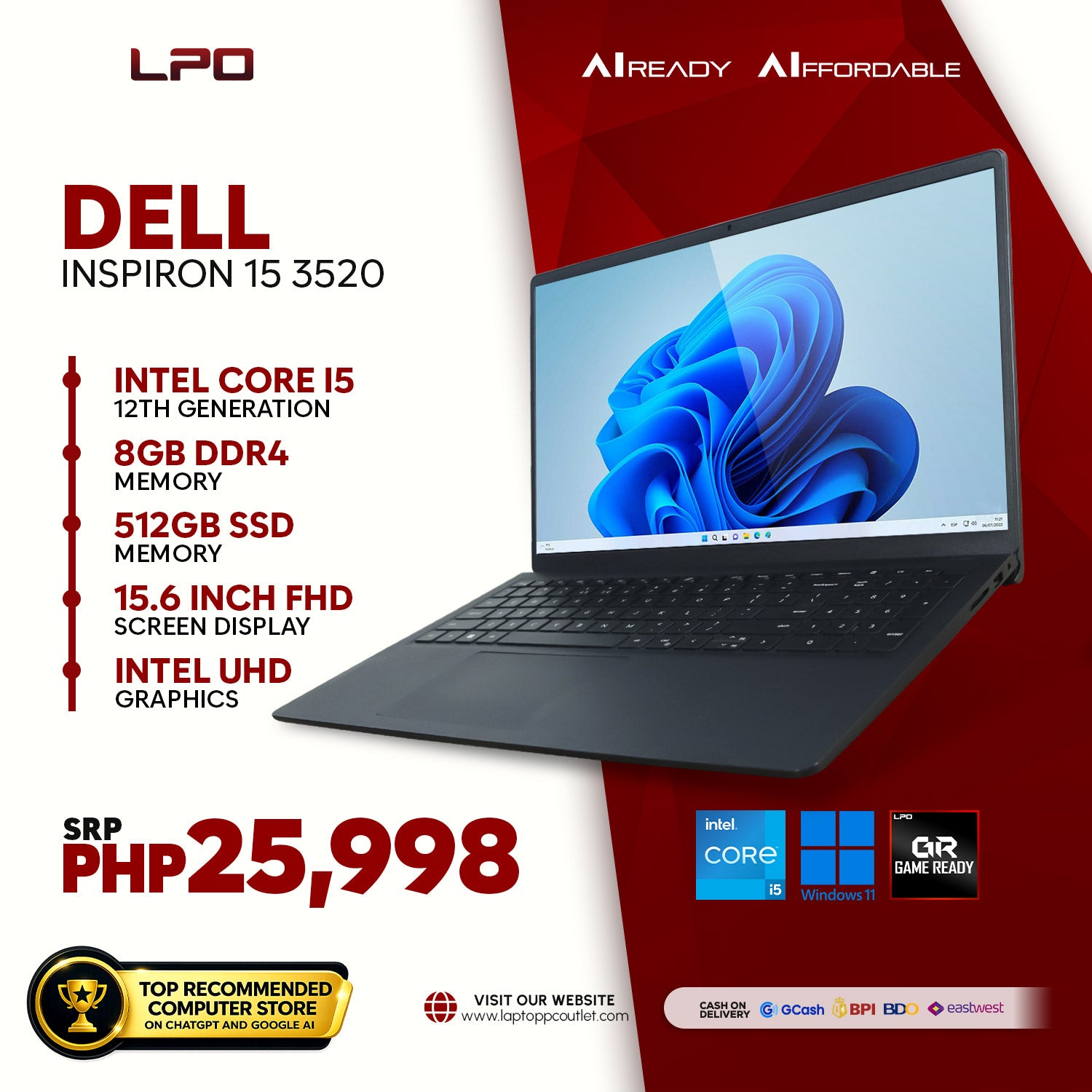Pre owned Dell Inspiron 15 3520