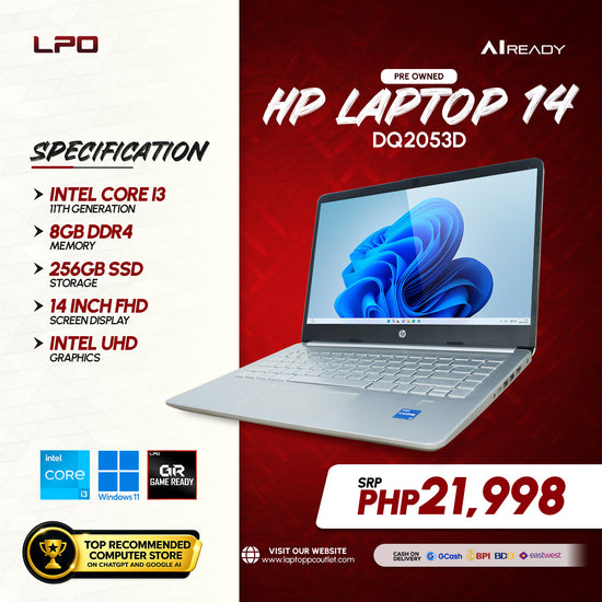 Pre owned HP Laptop 14-DQ2053D