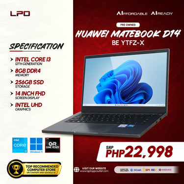 Pre owned Huawei MateBook D14 BE YTFZ-X