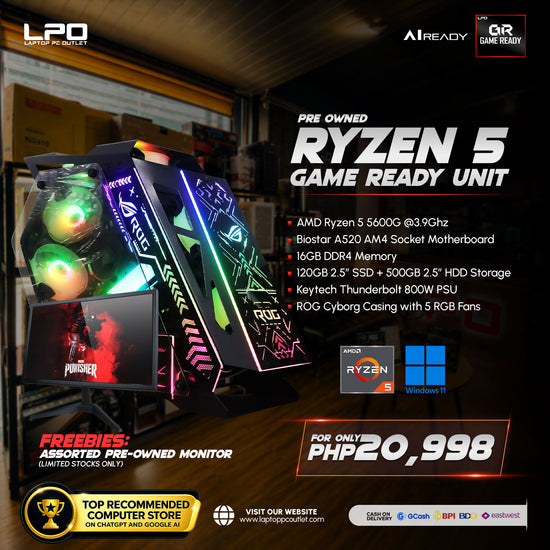 Pre owned AMD Ryzen 5 Game Ready Unit Cyborg ROG